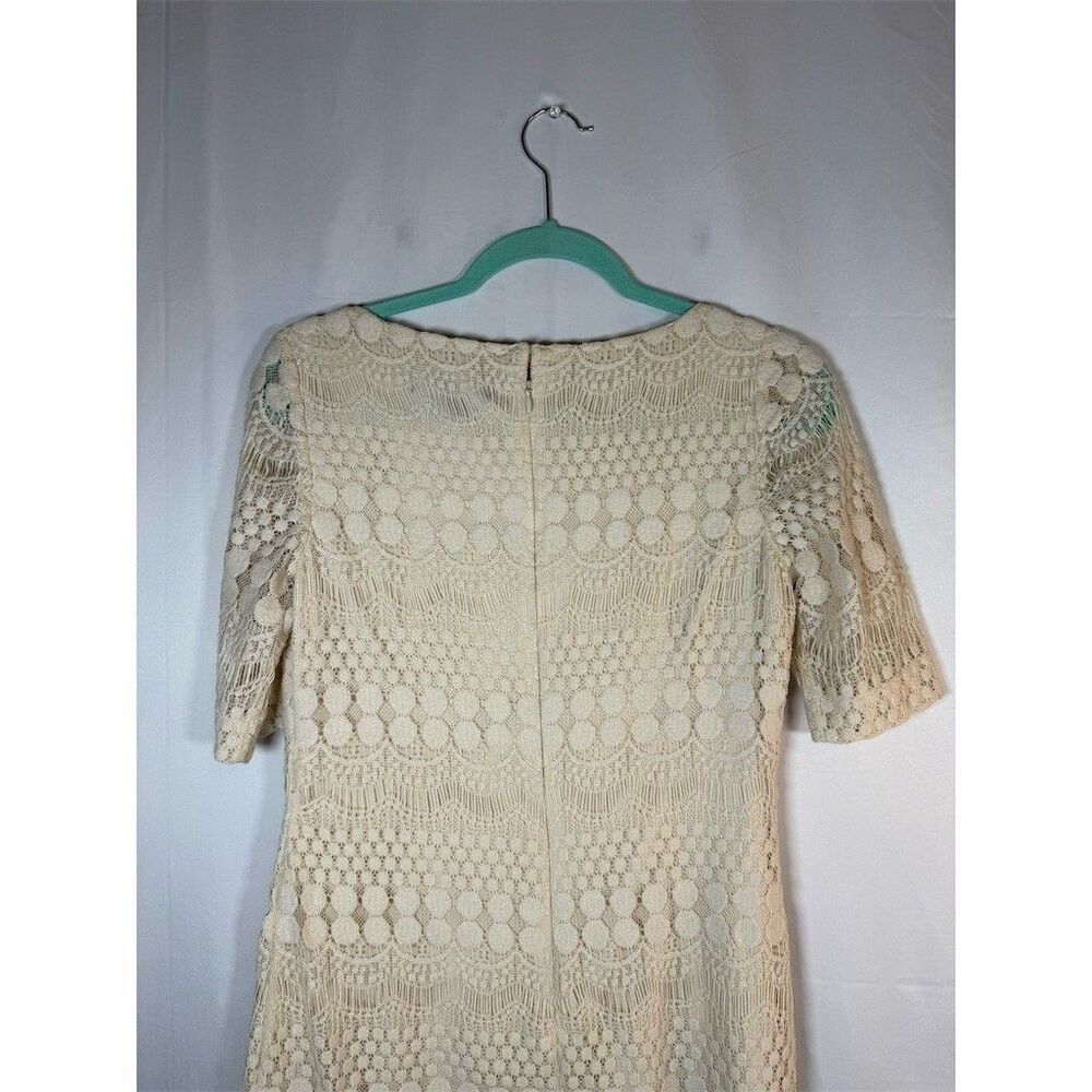 Jessica Howard Dress Womens Size 6 Ivory Lace Shift Sheath Knee Length - Picture 7 of 13